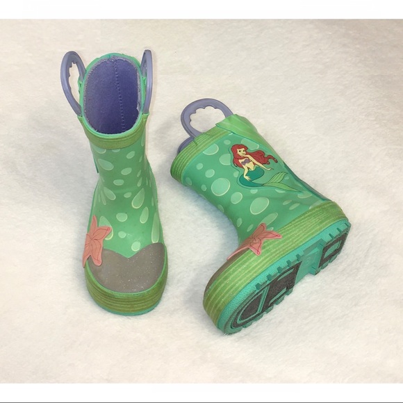 little mermaid rain boots
